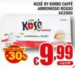 Sacoph Kose by Kimbo Caffè Armonioso Rosso offerta