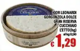 Top Supermercati Gorgonzola dolce gran riserva cucchiaino offerta