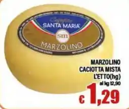 Top Supermercati Marzolino caciotta mista offerta