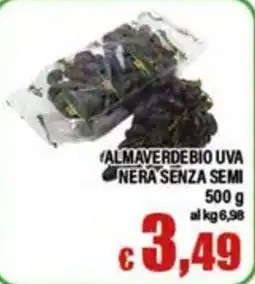 Top Supermercati AlmaVerdeBio uva nera senza semi offerta