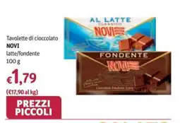 Futura Supermercati Tavolette di cioccolato NOVI offerta