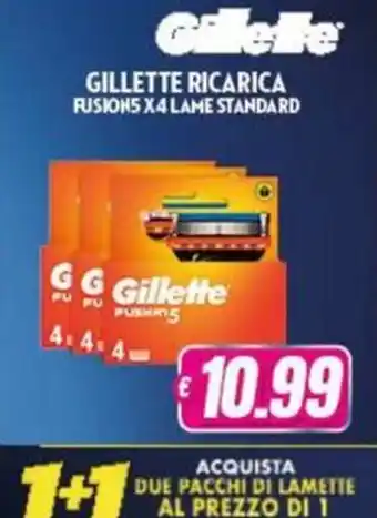 Gillette Ricarica Fusion5 x4 lame standard
