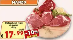 Ipercarni Bistecche di reale di manzo offerta