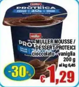 Top Supermercati Muller mousse dessert proteici offerta