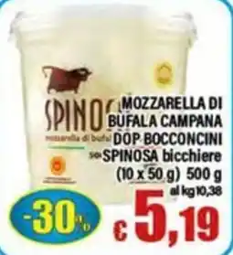 Top Supermercati Mozzarella di bufala campana dop bocconcini spinosa offerta