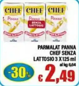 Top Supermercati Parmalat panna chef senza lattosio offerta