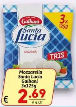 Ipercarni Mozzarella Santa Lucia Galbani offerta