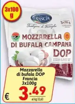 Ipercarni Mozzarella di bufala DOP Francia offerta