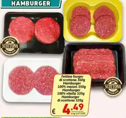 Ipercarni Fettine burger di scottona offerta