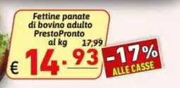 Ipercarni Fettine panate di bovino adulto PrestoPronto offerta