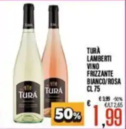 Supermercati EffePiù Turà Lamberti Vino Frizzante Bianco/Rosa offerta