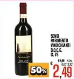 Supermercati EffePiù Sensi Parimento Vino Chianti D.O.C.G. offerta