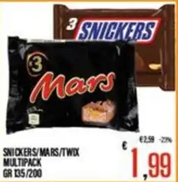 Supermercati EffePiù Snickers/Mars/Twix multipack offerta