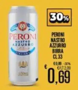 Supermercati EffePiù Peroni Nastro Azzurro birra offerta