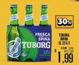 Supermercati EffePiù Fresca come alla spina Tuborg birra offerta