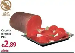 Futura Supermercati Carpaccio di manzo PINI offerta