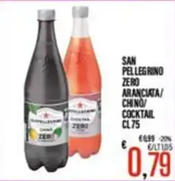 Supermercati EffePiù San Pellegrino Zero Aranciata/Chino/Cocktail offerta
