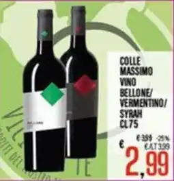 Supermercati EffePiù Colle Massimo Vino Bellone/Vermentino/Syrah offerta