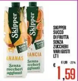 Supermercati EffePiù Skipper succo di frutta senza zuccheri vari gusti offerta