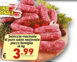 Ipercarni Salsiccia macinata di puro suino nazionale offerta