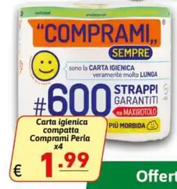 Ipercarni Carta igienica compatta Comprami Perla offerta