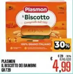 Supermercati EffePiù Plasmon il biscotto offerta