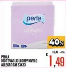 Supermercati EffePiù Perla tovaglioli doppio velo allegro offerta