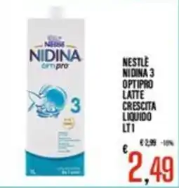 Supermercati EffePiù Nestlé Nidina 3 Optipro Latte Crescita Liquido offerta
