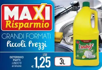 MD Discount Lindo's Detersivo Piatti al limone 3L offerta