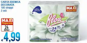 MD Discount Flou Carta Igienica Decorata 180 strappi 3 veli offerta