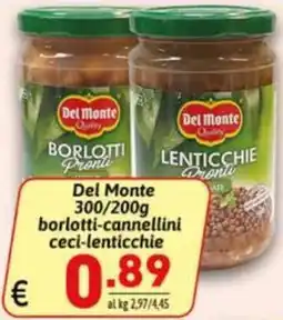 Ipercarni Del Monte borlotti-cannellini ceci-lenticchie offerta