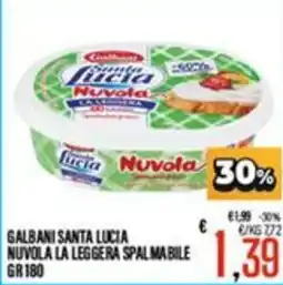Supermercati EffePiù Galbani Santa Lucia Nuvola la leggera spalmabile offerta