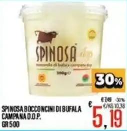 Supermercati EffePiù Spinosa bocconcini di bufala campana d.o.p. offerta