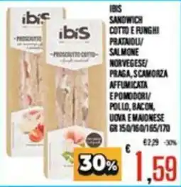 Supermercati EffePiù Ibis sandwich cotto e funghi offerta