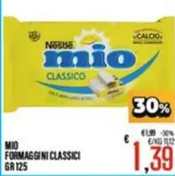 Supermercati EffePiù Mio formaggini classici offerta