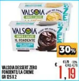 Supermercati EffePiù Valsolia dessert zero fondente/la crème offerta