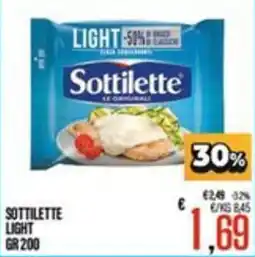 Supermercati EffePiù Sottilette light offerta