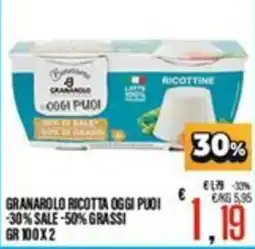 Supermercati EffePiù Granarolo ricotta oggi puoi offerta