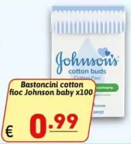 Ipercarni Bastoncini cotton fioc Johnson baby offerta