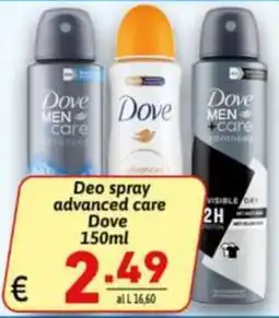 Ipercarni Deo spray advanced care Dove offerta
