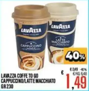 Supermercati EffePiù Lavazza coffee to go cappuccino/latte macchiato offerta