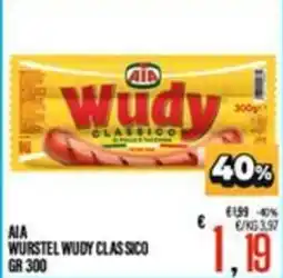 Supermercati EffePiù AIA WURSTEL WUDY CLASSICO offerta