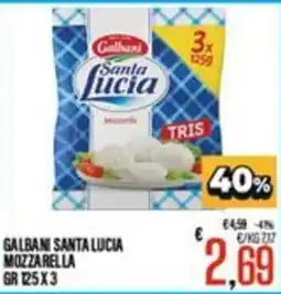 Supermercati EffePiù Galbani Santa Lucia Mozzarella offerta