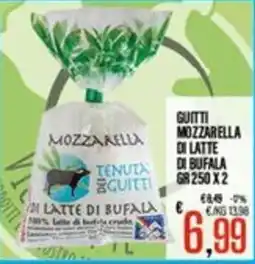 Supermercati EffePiù Mozzarella di latte di bufala Guitti offerta