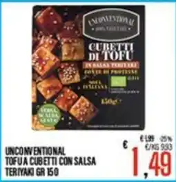 Supermercati EffePiù Unconventional tofu a cubetti con salsa teriyaki offerta