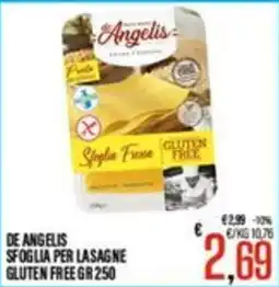 Supermercati EffePiù De Angelis sfoglia per lasagne gluten free offerta