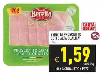 Beretta prosciutto cotto alta qualità