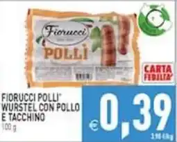 Supermercati Agorà Fiorucci Polli' wurstel con pollo e tacchino offerta