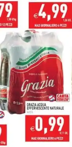 Supermercati Agorà Grazia acqua effervescente naturale offerta