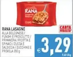 Supermercati Agorà Rana lasagne offerta